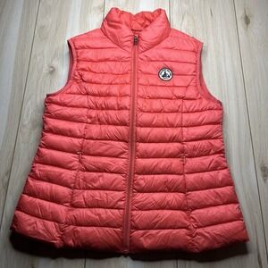 Jott Vest Down Insulated Puffer Vest Zip Pockets Full Zip Coral Women's Small